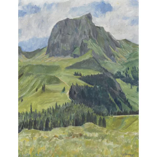 Heinrich Nyffenegger — Sommerliche Ansicht des Gantrisch.