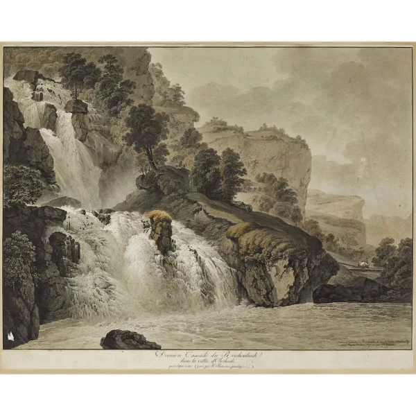 Heinrich Rieter — "Dernière cascade du Reichenbach dans la vallée d'Oberhasli".