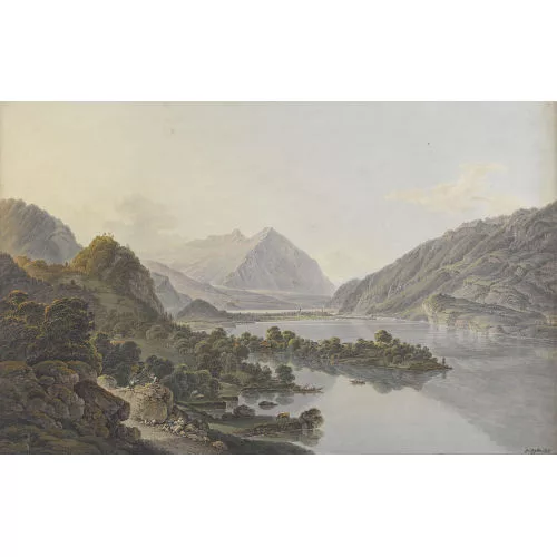 Heinrich Rieter — "Vue prise Iseltwald sur le lac de Brientz".