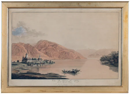 Vue du chateau de Spietz sur le lac de Thoun