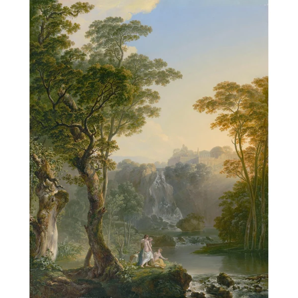 Heinrich Rieter — IDEALLANDSCHAFT MIT BADENDEN, 1786IDEALISTIC LANDSCAPE WITH BATHERS, 1786