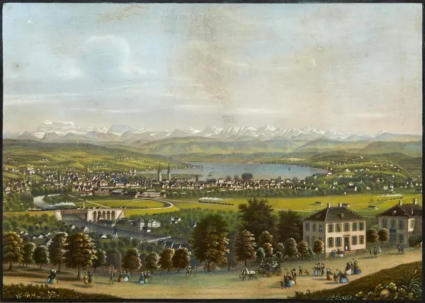Zürich depuis la Waid Côté du Nord