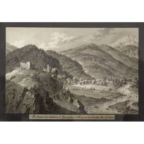 Heinrich Triner — "Les Ruines du Château de Zwing Urÿ à Steeg, sur la...".