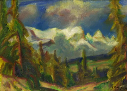Heinrich Herzig — Berglandschaft, 1954