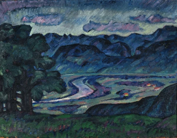 Heinrich Herzig — Alpenlandschaft, 1916