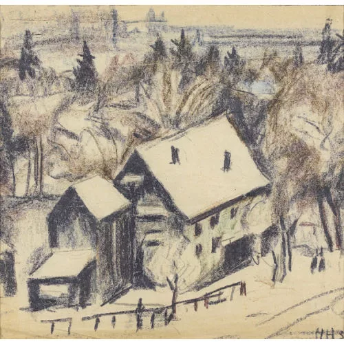 Heinrich Herzig — "Winter im Erzgebirge".
