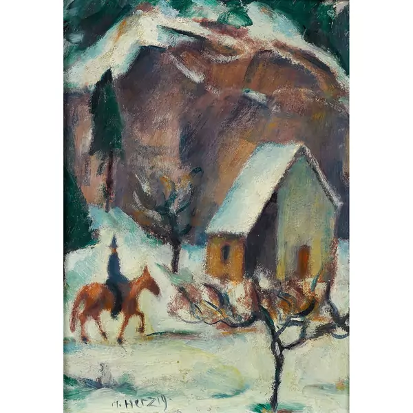 "Reiter im Schnee"