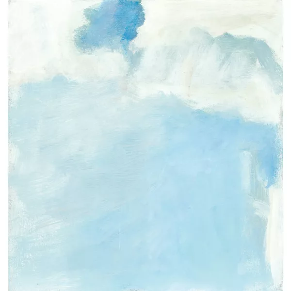 Heinz Egger — Abstrakte Komposition in Himmelblau.