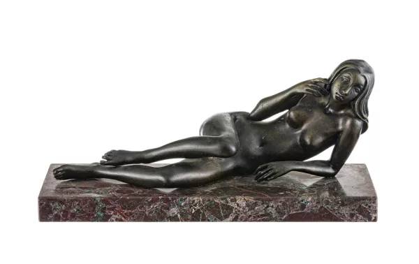 Heinz Schwarz — Femme allongée,