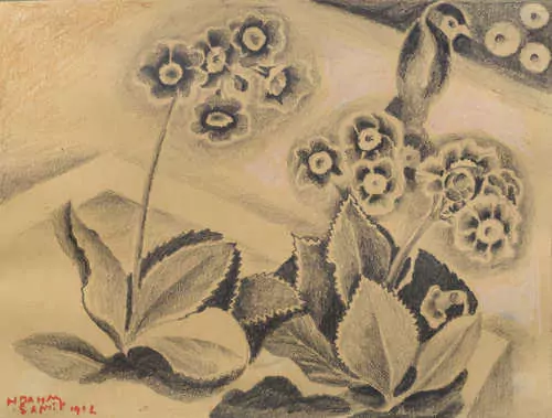 HELEN DAHM — Still-life with flowers and bird. 1912. — Koller Auktionen