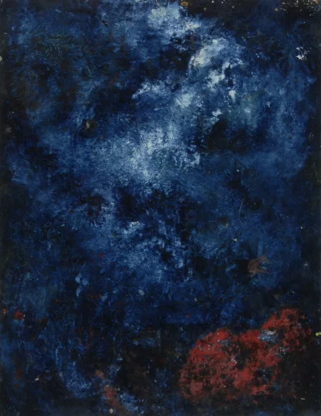 Helen Dahm — 2 Blätter: Explosion Blau/Weiss; Explosion Grün