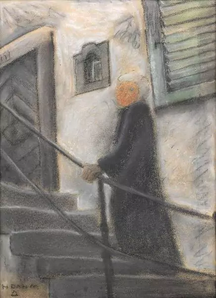 HELEN DAHM — Dame auf Treppe. — Koller Auktionen