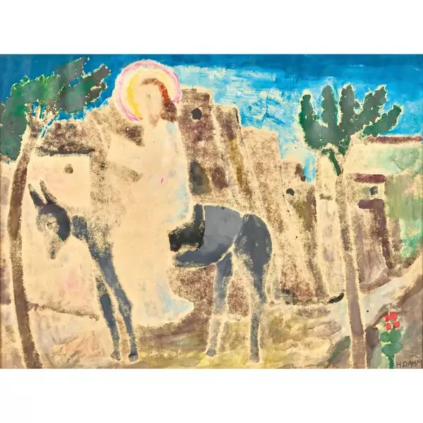 Jesus auf einem Esel