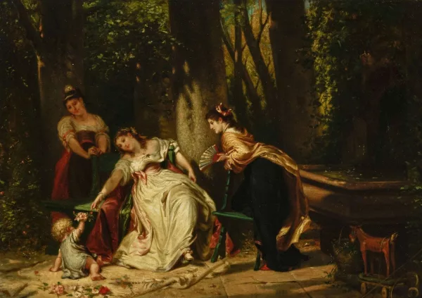 Henri Baron — Elégantes au parc