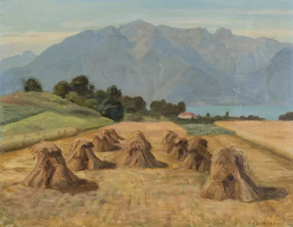 Henri Edouard BERCHER (1877-1970), "Les Moyettes", huile — DognyAuction