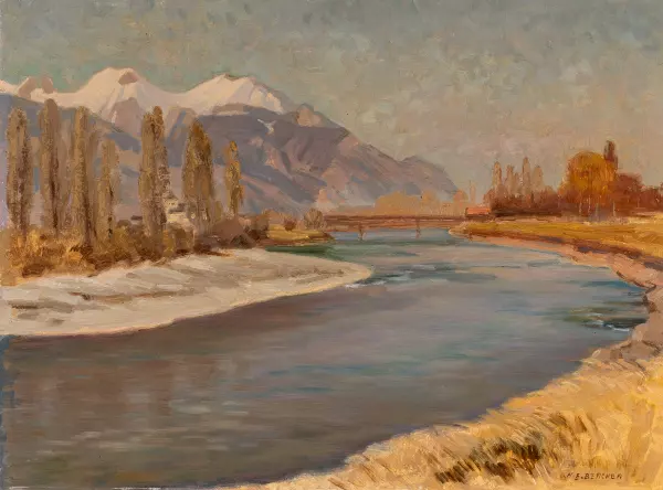 Le Rhône à Massonges en mars
