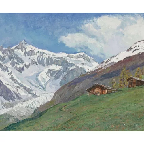 Henri-Édouard Huguenin — Walliser Berglandschaft.