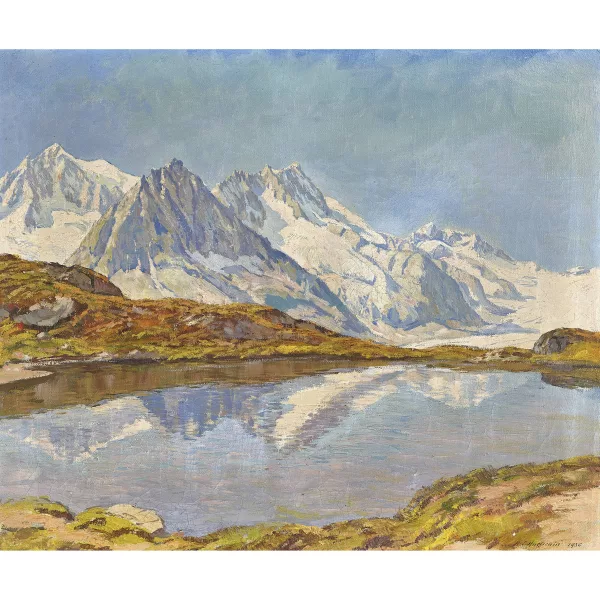 Henri-Édouard Huguenin — "Vue du petit lac du Täligrat".
