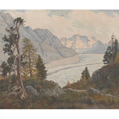 Henri-Édouard Huguenin — "Aletschgletscher von Riederalp aus."