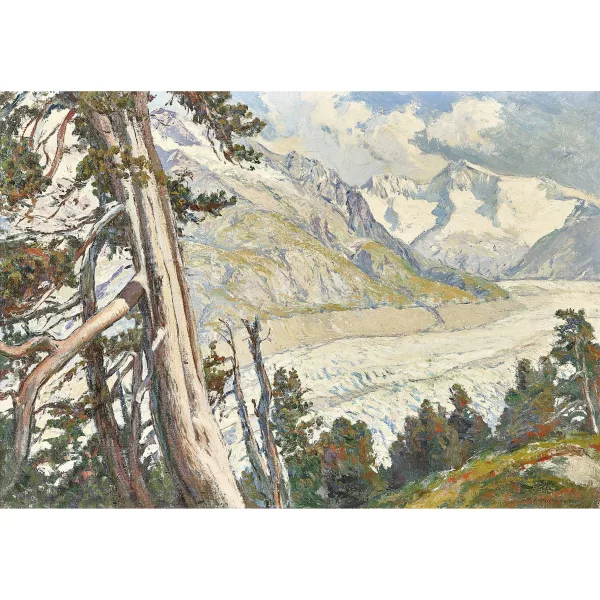 Henri-Édouard Huguenin — "Glacier du forêt d'Aletsch".