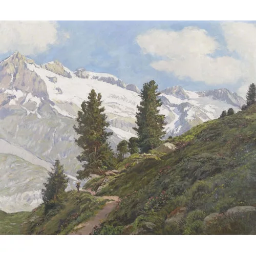 Henri-Édouard Huguenin — "Motif de la forêt d′Aletsch".