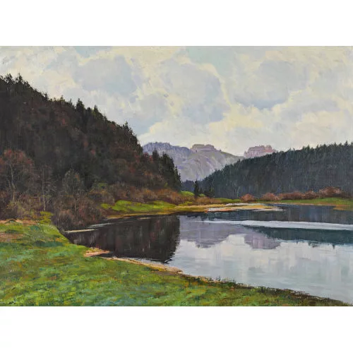 Henri-Édouard Huguenin — Bewaldete Seepartie.