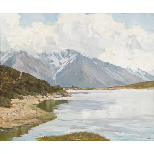 Henri-Édouard Huguenin — "Bettmersee - Le Bettlihorn".
