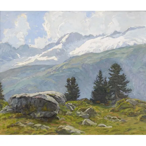 Henri-Édouard Huguenin — "Auf der Riederfurka".