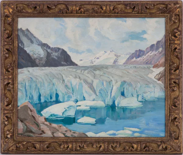 Henri-Édouard Huguenin — Glacier dans les Alpes