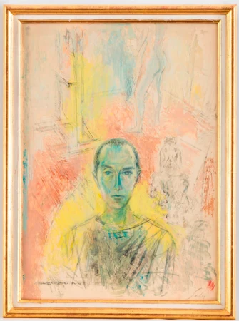 Portrait d'homme dans un intérieur