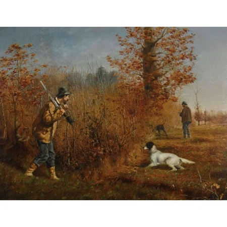 Les chasseurs et leurs chiens
