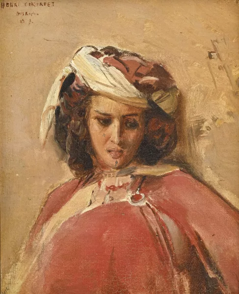 Henri Girardet — Portrait de femme à l'oriental