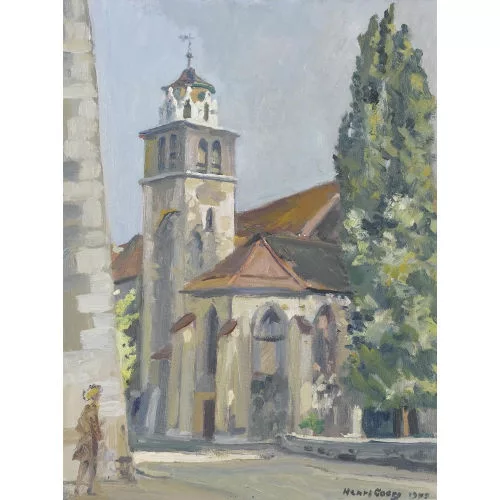 Henri Goerg — Kirchenansicht im Sommer.