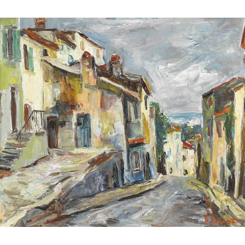 Henri Piccot — "Ruelle de Cannes sur mer".