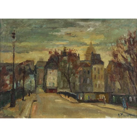 Pariser Stadtpartie mit Brücke