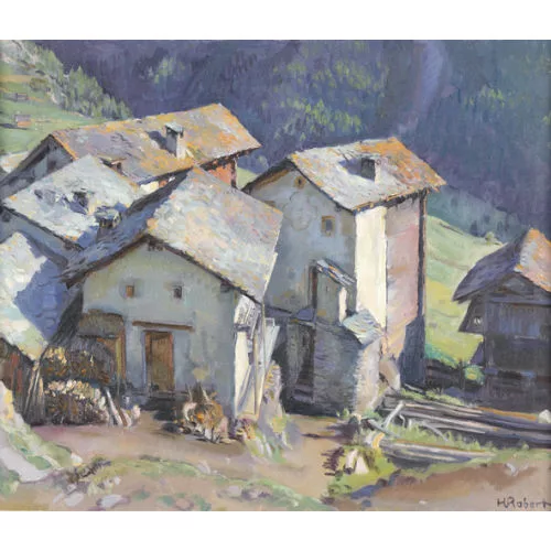 Henri Robert — Ansicht von La Sage im Val d′Hérens.