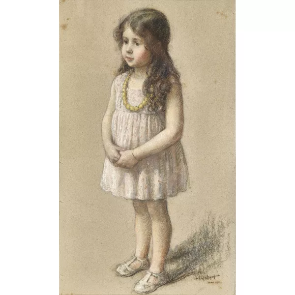 Henri Robert — Bildnis eines Mädchens mit Halskette.