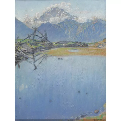 Henri Robert — Besonnter Bergsee.