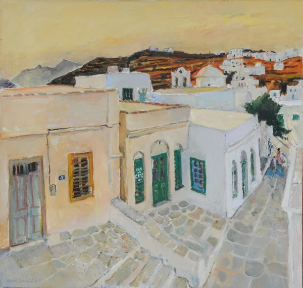 Henri Schmid — Zinnen am Mittag in Sifnos, 1981