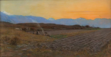 Etude pour le "Repos champêtre au couchant