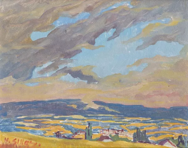 Henri-Vincent Gillard — Henri Vincent Gillard (1902-1980) "Paysage de campagne"