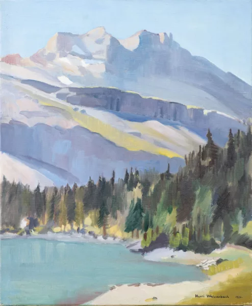 Henri Weissenbach — Paysage de montagne avec forêt