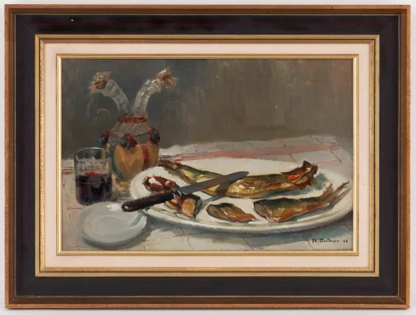 Henri Dufaux — Nature morte au hareng,
