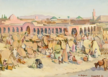 Scène de marché