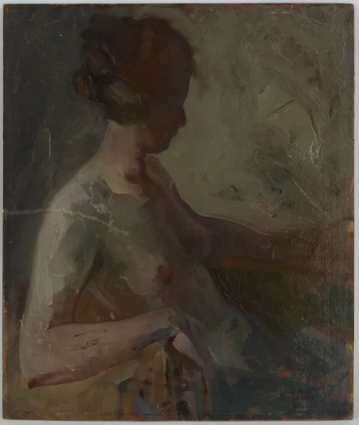 Henri Dufaux — Henri Dufaux (1879-1980), \\Nu féminin\\, huile sur
