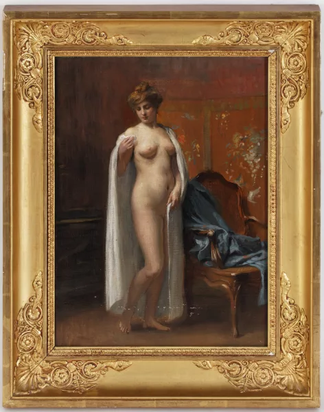 Henri Dufaux — Jeune femme nue dans un intérieur