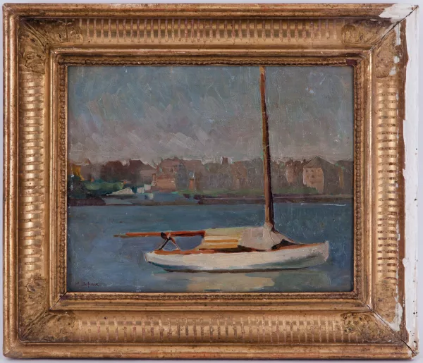 Henri Dufaux — Voilier dans la rade de Genève