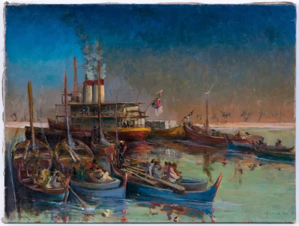 Henri Dufaux — "Départ du vapeur à St-Louis du Sénégal"