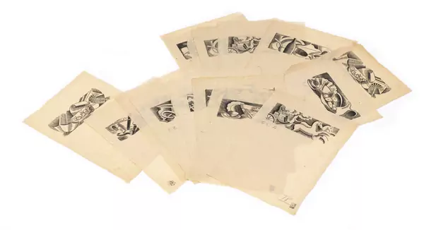 Henry BISCHOFF (1882-1951), ensemble de 18 xylographies — DognyAuction