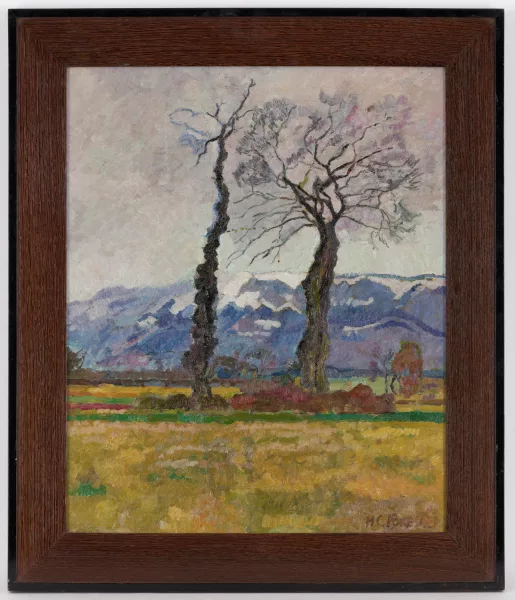 Henry-Claudius Forestier — A Meyrin, paysage de campagne, 1919,